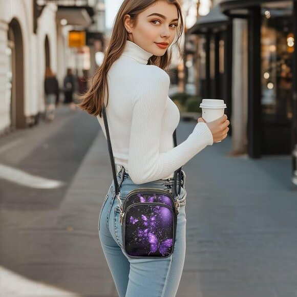 Cross Body Bag for Women Soft Leather Wallet Phone Bag with Multi Pockets 6.74 * - Picture 4 of 7